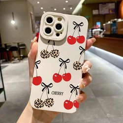 Chic Leopard Cherry Design Phone Case - Galaxy S20+ (White - 2M1095)