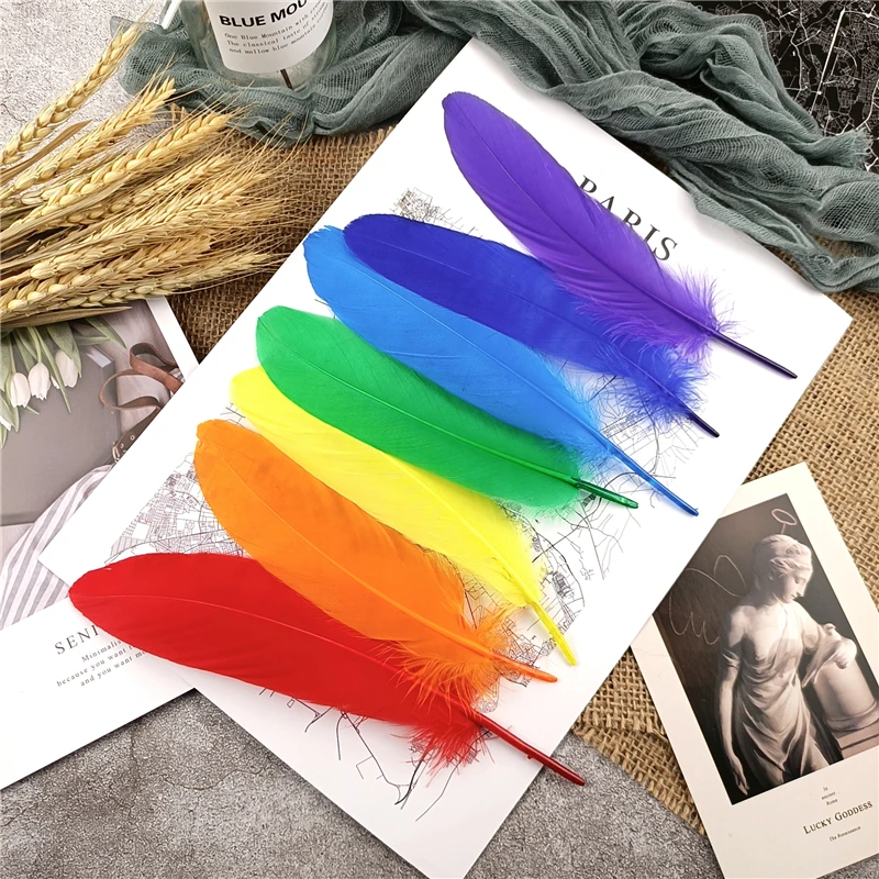 Goose Feathers 15-20cm Wedding Party Decoration Dream Catcher Accessories DIY Handicraft,goose feathers,mixed color feathers,craft feathers,natural feathers