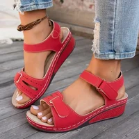 Femmes sandales été nouveau bout ouvert mode sandales 2025 nouveau doux Sexy boucle compensée chaussures orthopédiques femme Sandalias De Mujer 4