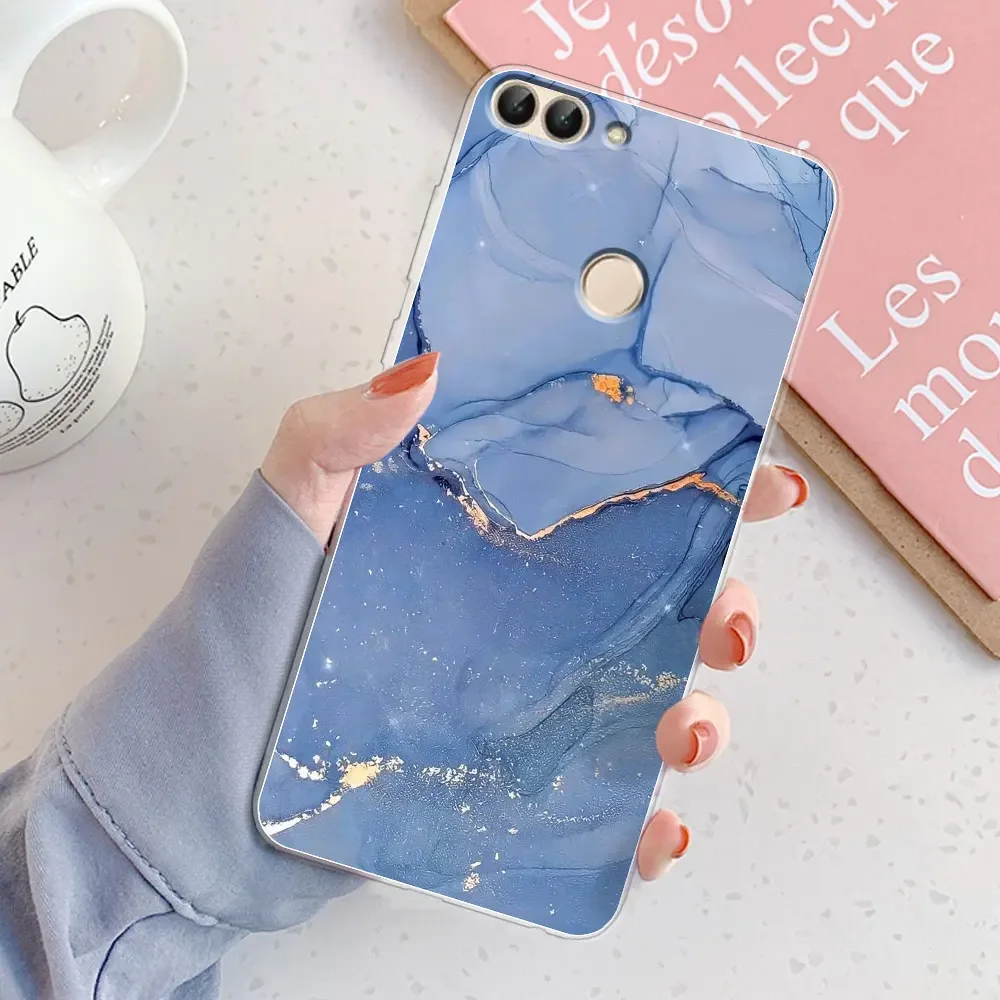 Chic Girl Marble Silicone Clear Phone Case with Bumper Coque