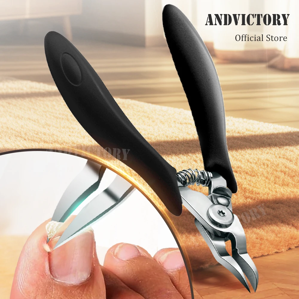 Toenail Clippers for Thick Ingrown Toenails Large Handle Stainless Steel Nail Clipper Cutters Pedicure Tools 1Pcs toe nail clipper