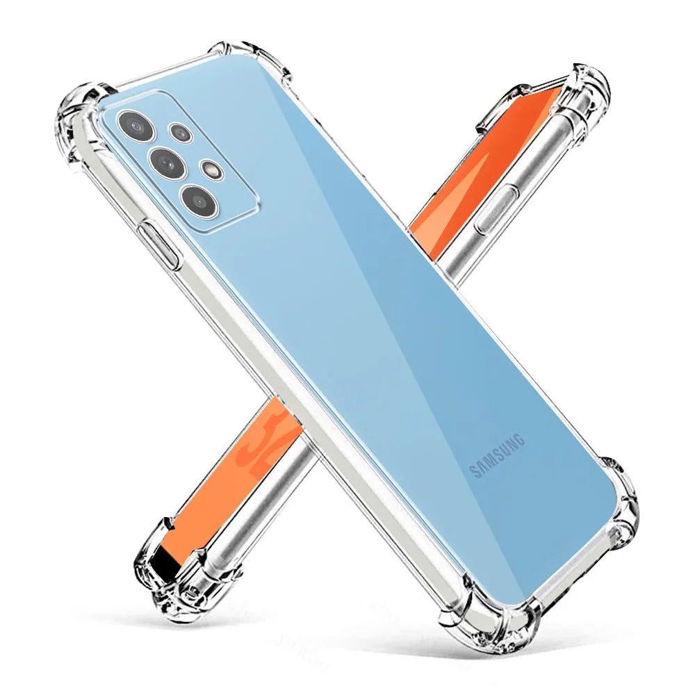 Luxuriöse klare stoßfeste Hülle für Samsung Galaxy A53 A33 A13 A73 A23 5G A31 A51 A71 A52S A72 A22 A32 A12 Silikon Soft Cover