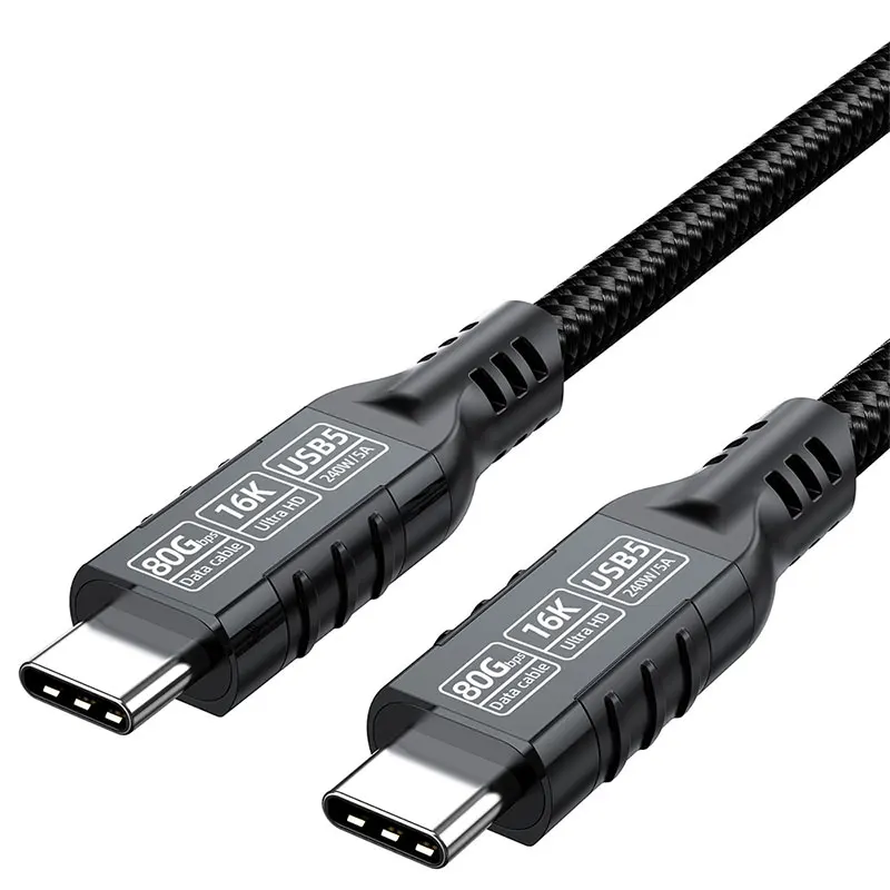 High-Speed Thunderbolt USB-C Cable 240W 16K@60Hz Fast Charging Data Transfer Cord - Available in 1m, 2m, 3m