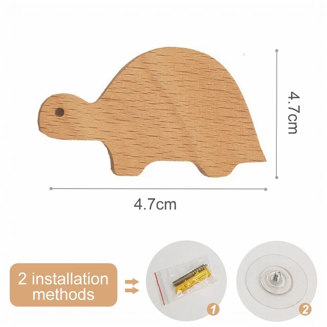 Animal-Shaped Wooden Wall Hook for Cute Room and Home Decor