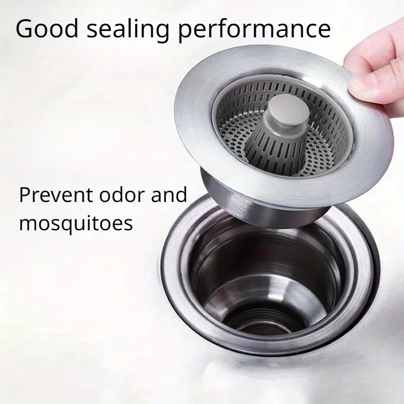 Kitchen water storage press and bounce filter 1/3pcs sink accessories For odor prevention Thickened kitchen sink accessories