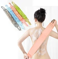 2 In 1 Shower Exfoliating Back Scrubber Bath Belt Towel Deep Mud Clean Korean Body Washcloth Japanese Rear Scrub Pull Strap Tool 1