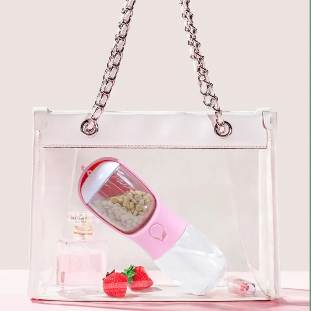 Title 11, Portable Dog Cat Water Bottle with Storage Food...