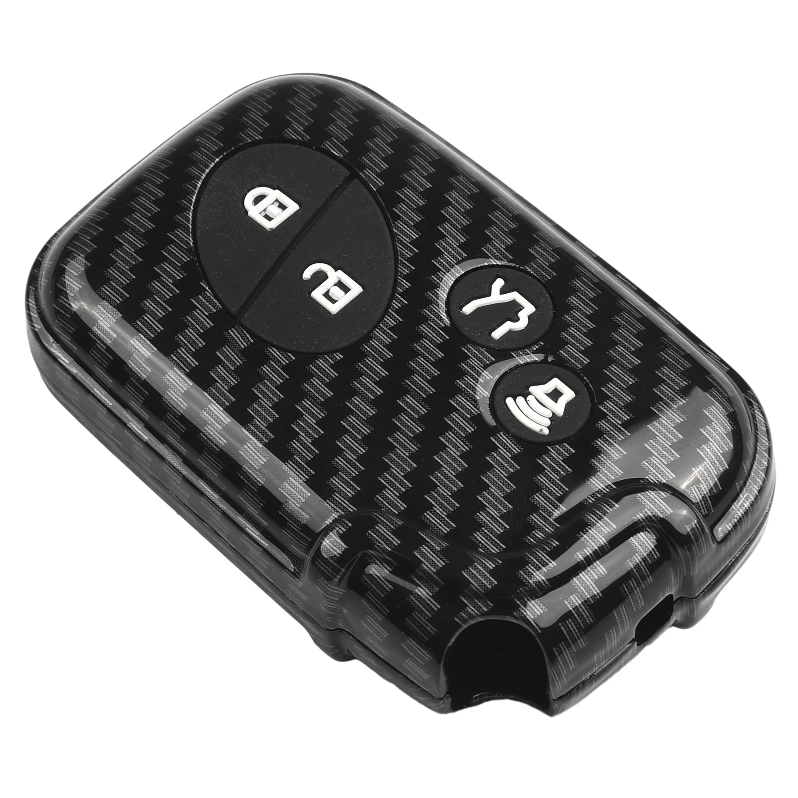 

Key Fob Case Key Cover 1 Pc 1pcs ABS & Rubber Accessories Black Carbon Fiber Look For Lexus GX LX RX ES IS GS LS
