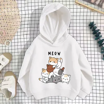 Cute Print Kids Hoodies Casual Boy Girls Hooded Sweatshirt Spring Autumn Children Hoodie Pullover Top 5