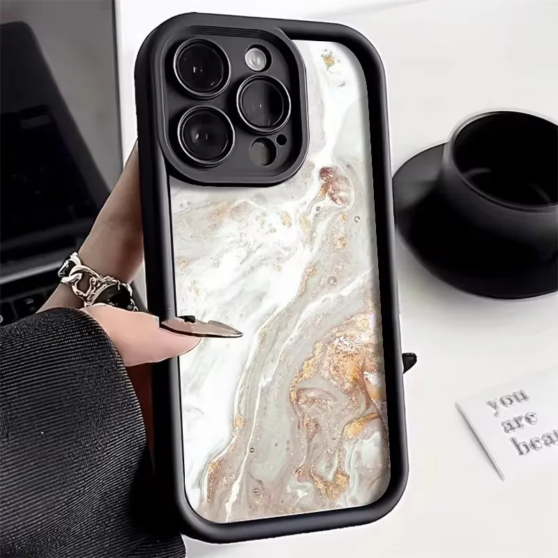 Elegant Oil Painting Gold Soft Phone Case Cover