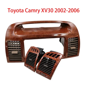 Interni auto Decorazione del condizionatore d'aria Uscita A/C Griglia di sfiato dell'aria per Toyota Camry 2002-2006 Front Center Dash AC Prese d'aria Radio