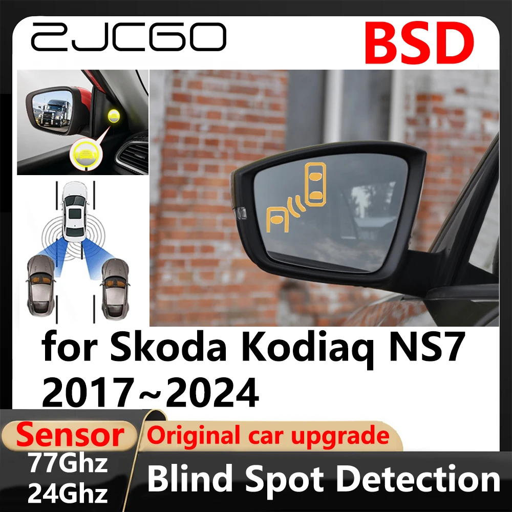

ZJCGO BSD Blind Spot Detection Lane Change Assisted Parking Driving Warnin for Skoda Kodiaq NS7 2017~2024