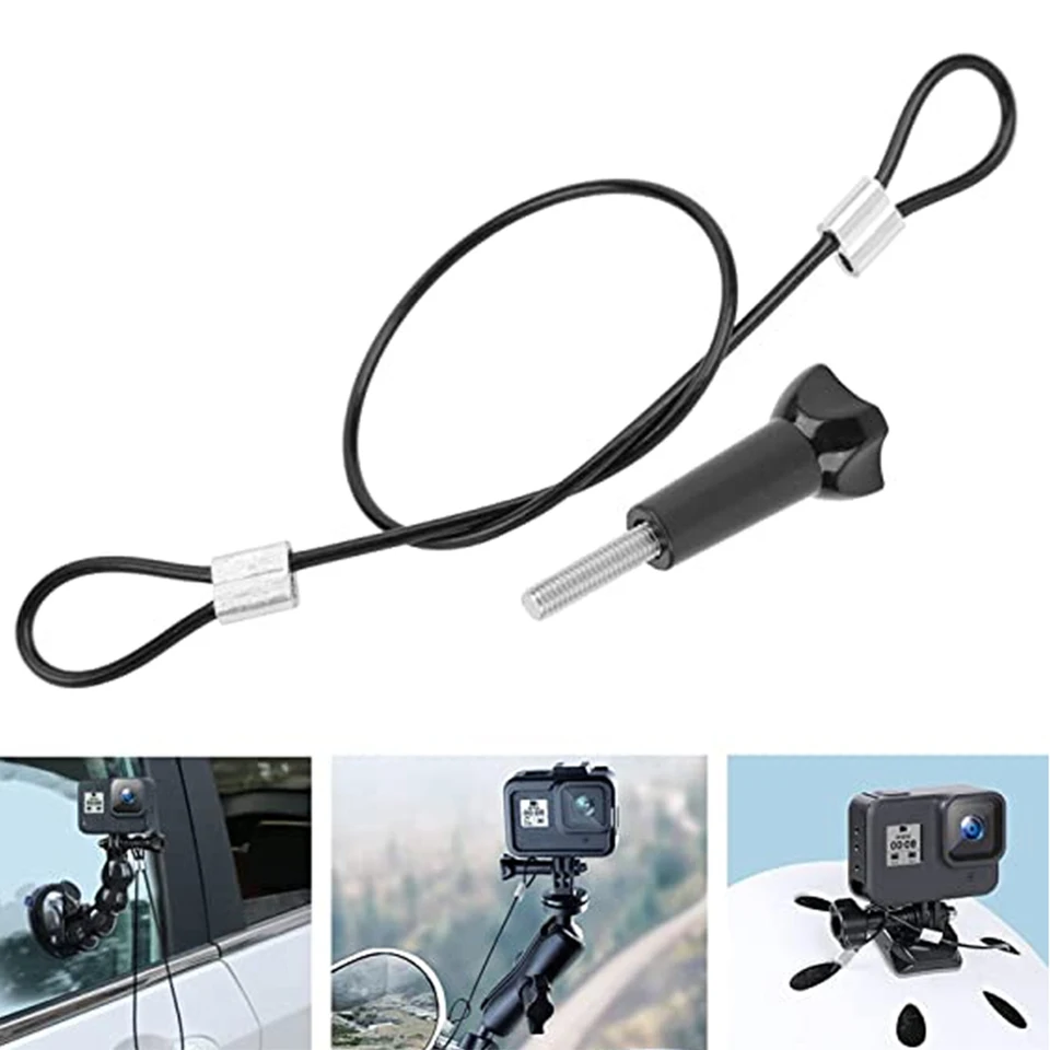 Stainless Steel Tether Lanyard Anti-lost Rope For GoPro 13 12 11 10 9 8  AKASO SJCAM Insta360 DJI Osmo Action Camera Accessories - AliExpress