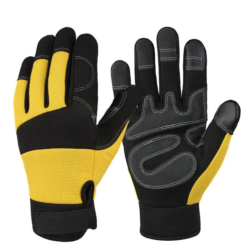 Outdoor Gloves Sports Full Finger Cowhide Rock Climbing Downhill Hiking Anti Slip Wear Resistant Ride Gloves
