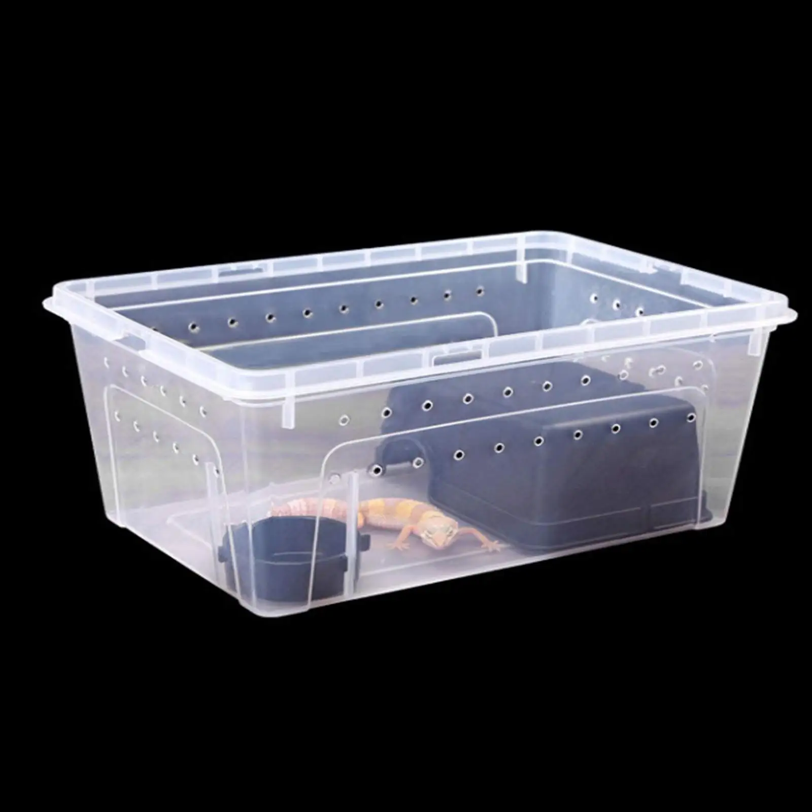 Reptile Breeding Box, Transparent Animal Habitat Cage, Turtle Transport Container for Silkworm Snake