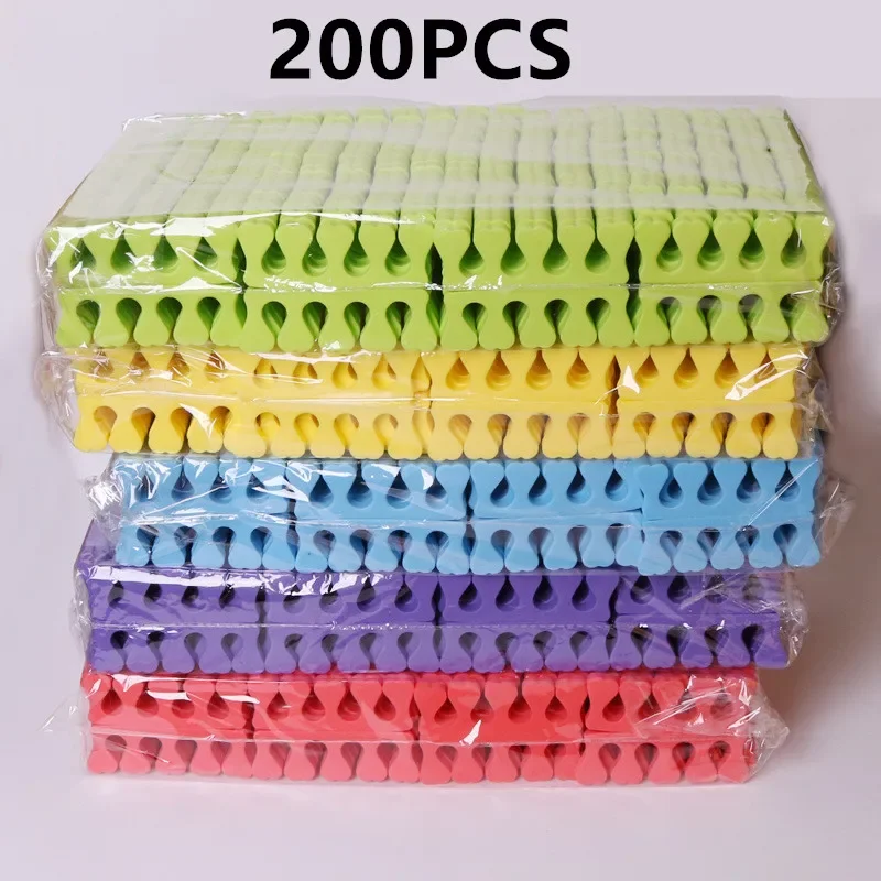 200PCS Pink Sponge Nail Art Toe Separators Fingers Foots Soft UV Gel Polish Beauty Tools Manicure Pedicure Pack Nail Kits 2#