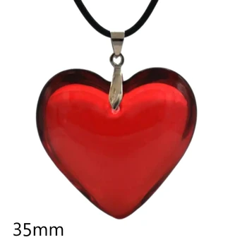 Collier en forme cœur, pendentifs en cristal, chaîne clavicule, bijoux à 1
