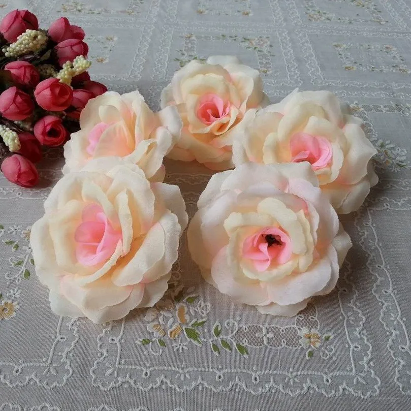 Elegant Dark Blue Silk Rose Flowers - Set of 10 for Wedding and Home Décor