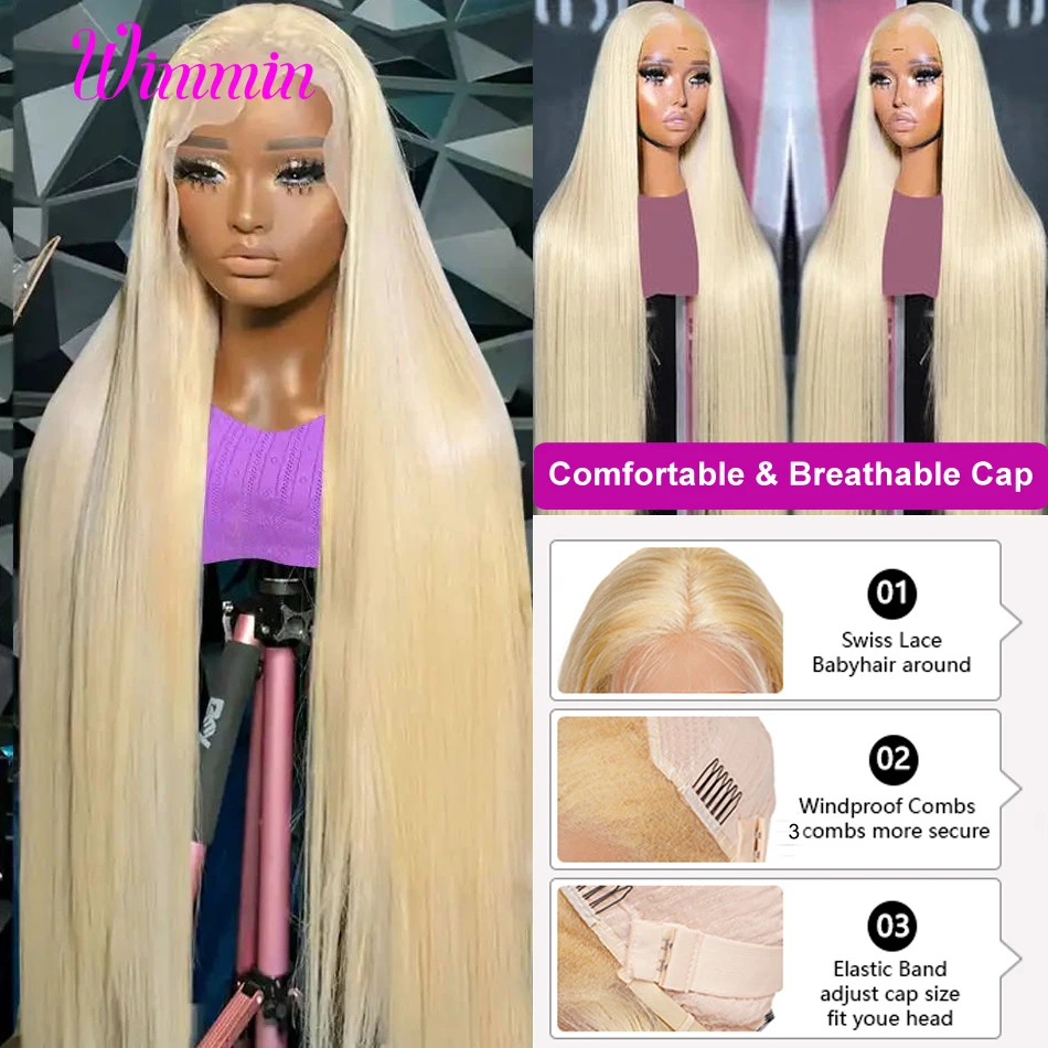 613 Lace Front Wigs 13x6 HD Lace Wig Straight Human Hair 613 Blonde 13x6 HD Lace Frontal Wigs 360 Full Lace Wig Human Hair