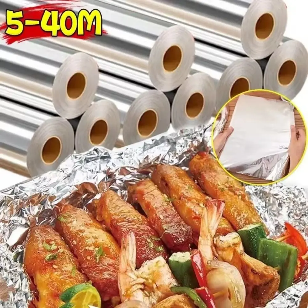 5m/10m/20m 일회용 은박지 식품 등급 두꺼운 알루미늄 호일 종이 논스틱 내열 베이킹 페이퍼 - AliExpress 15