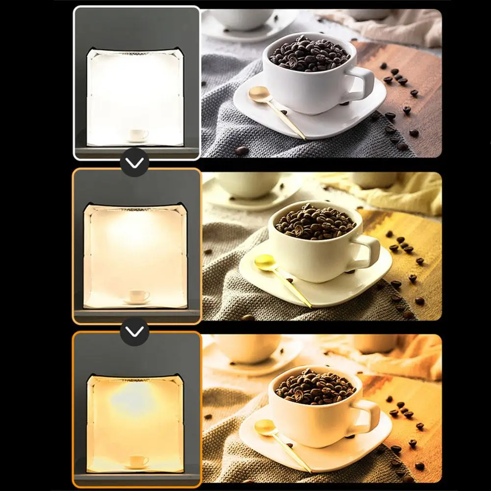 25cm Folding Photo Studio Light Box Photography LED Light Room Soft Box Camera Photo Background Lighting Tent Kit