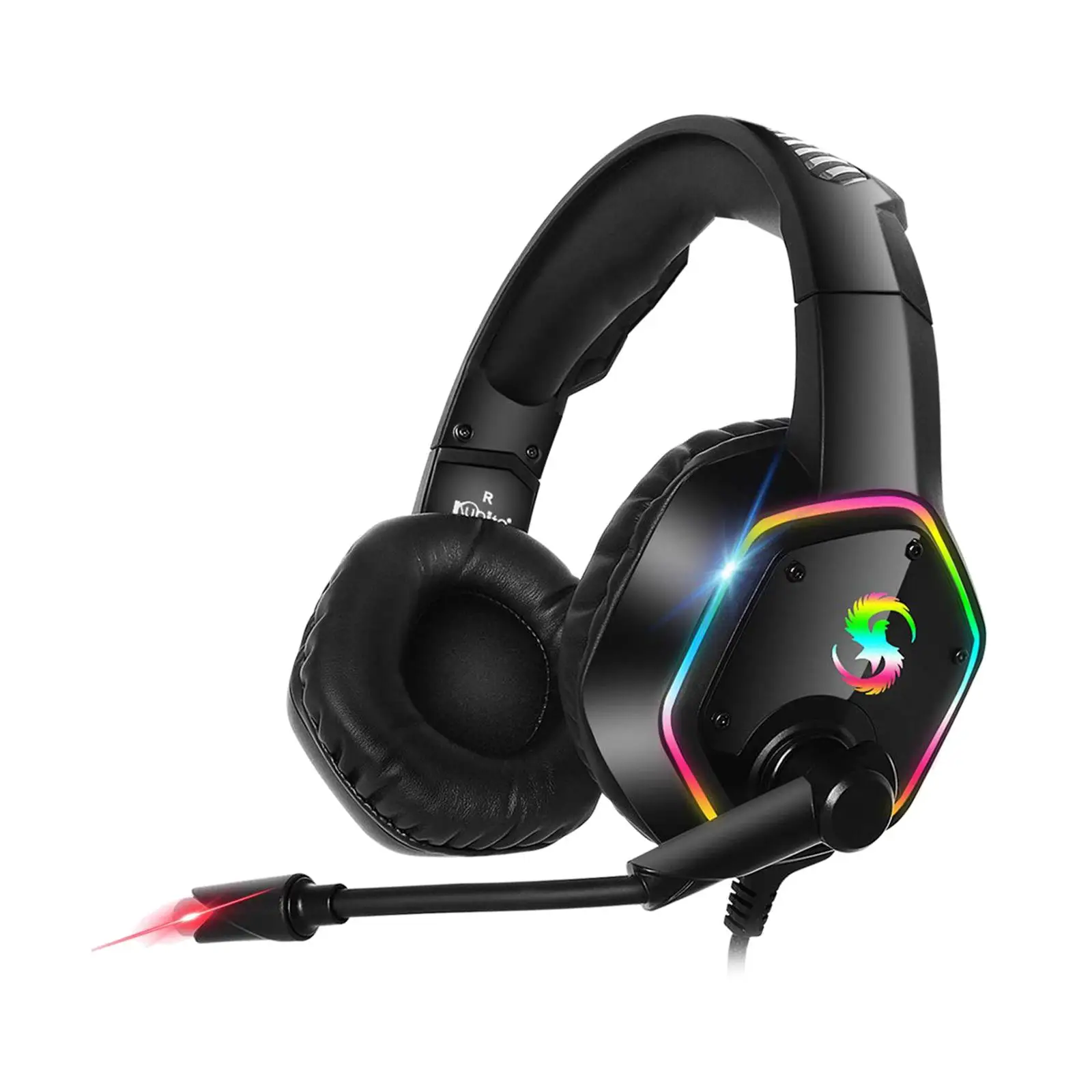 Premium LED Gaming Headphones Earphones RGB Light Noise Cancelling 