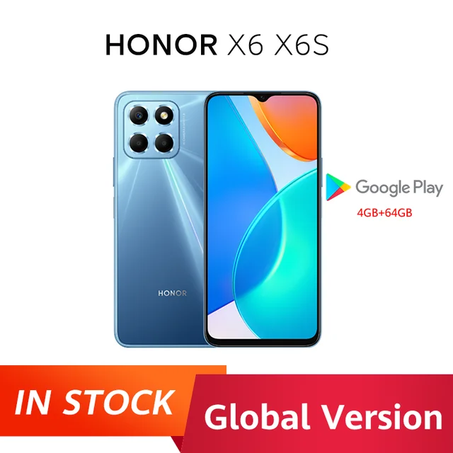 Versión global de HONOR X6 X 6 teléfono inteligente Pantalla de 6,5  pulgadas 5000mAh Batería grande 50MP Triple cámara Octa CPU Core Phone -  AliExpress