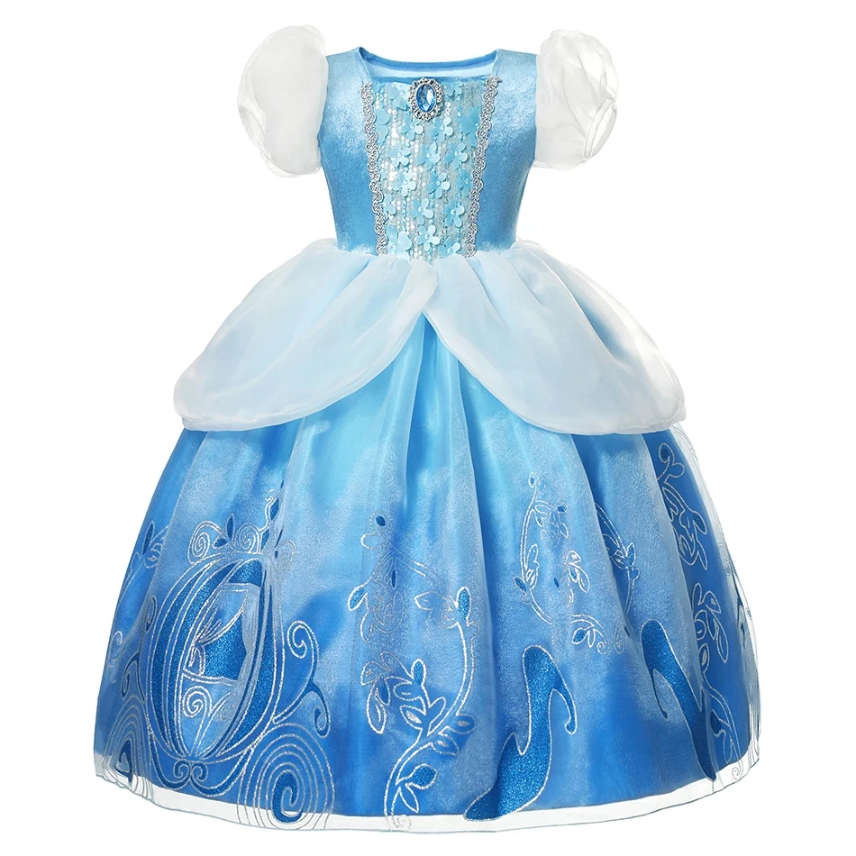 thumbnail image 1 of Disney vestido de princesa Elsa y Anna para niña, ropa de fiesta de cumpleaños, Carnaval, Cosplay de Frozen, Encanto, Rapunzel, sirena, disfraz de Aurora, 1 of 5