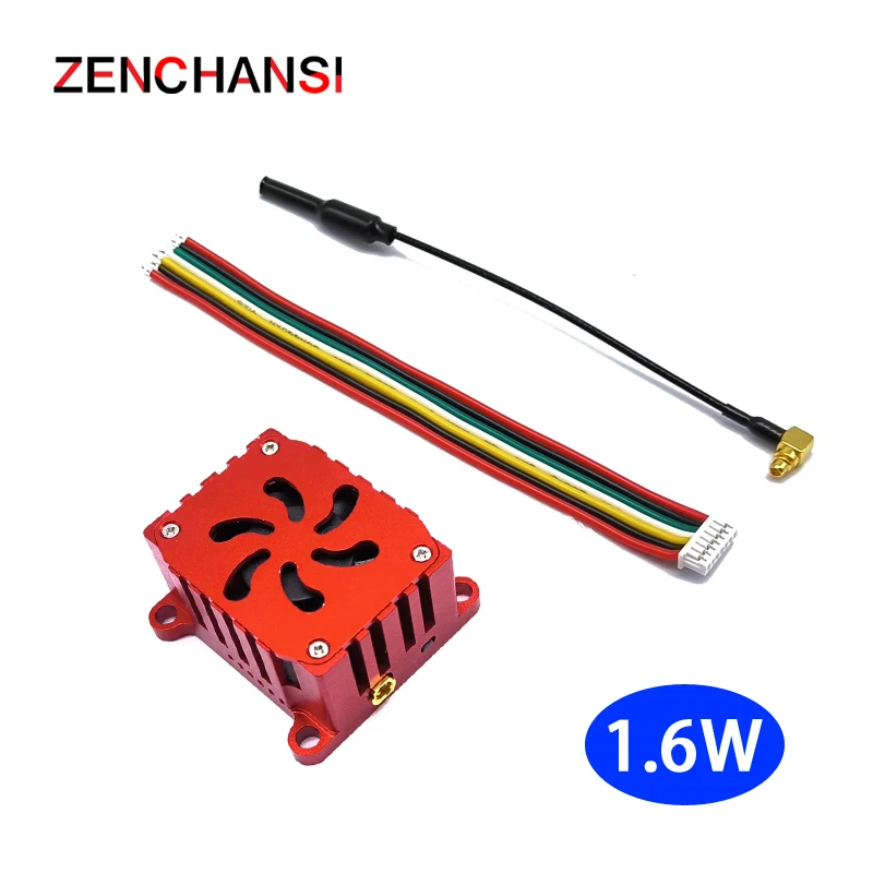 Long distance 5.8Ghz 1.2W 1.6W 2W FPV Wireless Transmitter 48CH With heat sink and fan Video AV Audio Sender for RC Plane 3