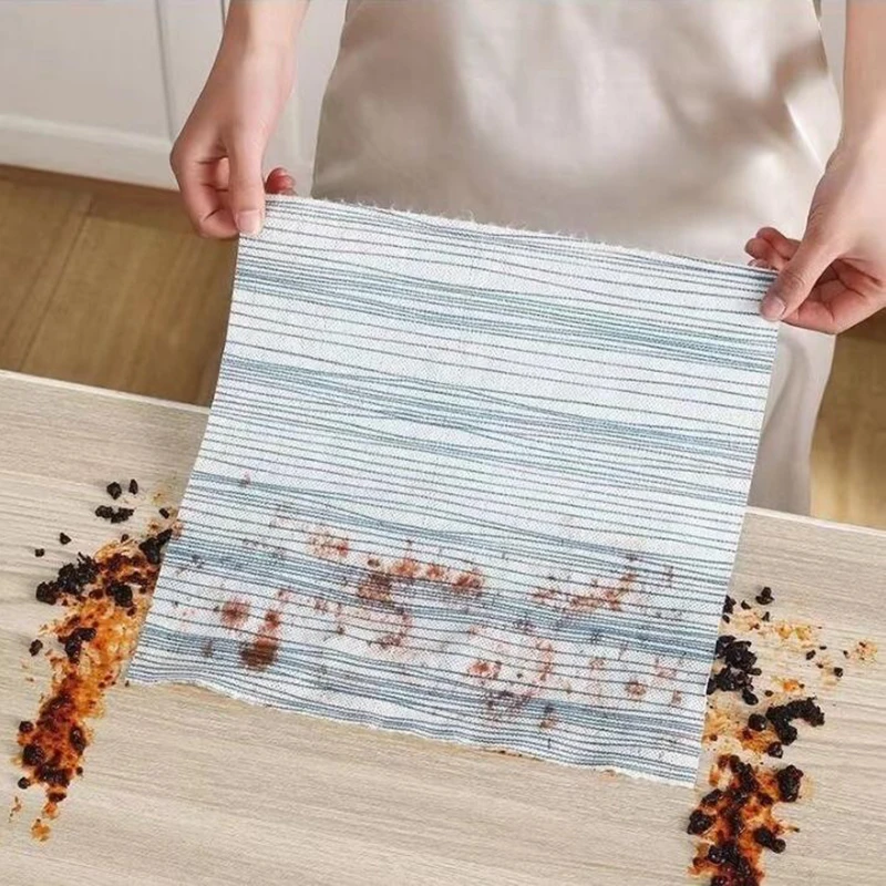 40Pcs Kitchen Roll Lazy Dishcloth Rag Reusable Cleaning Cloths Strong Absorbent Thicken Multi-Purpose Non-Woven Towel