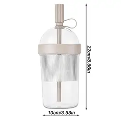 Eco - Friendly Reusable 17oz Coffee Cup with Lid and Straw (Chocolate)