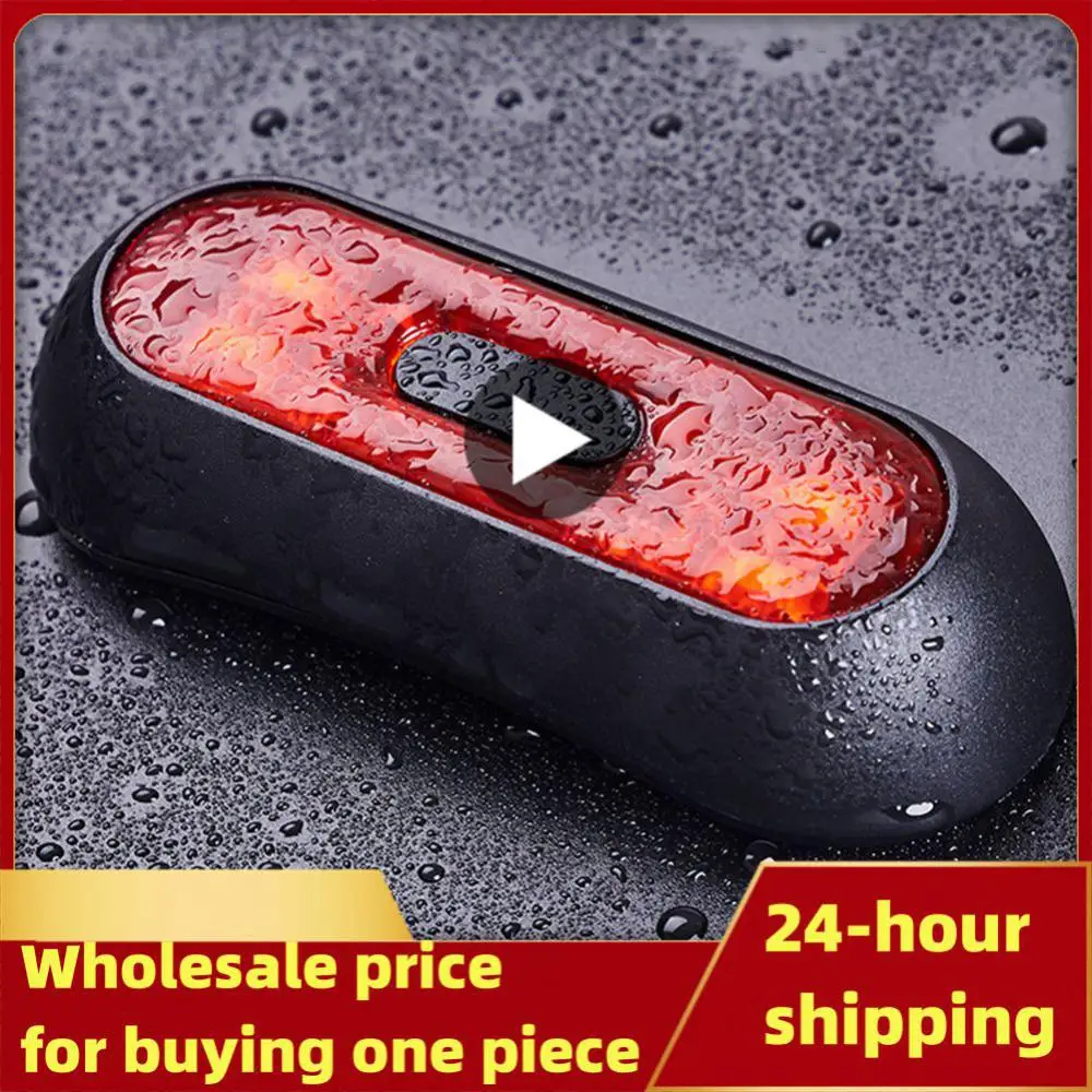 

Bike Taillight USB Rechargeable Motorcycle Helmet Taillamp Safety Signal Warning Lamp Waterproof LED Light Rear Lamp
