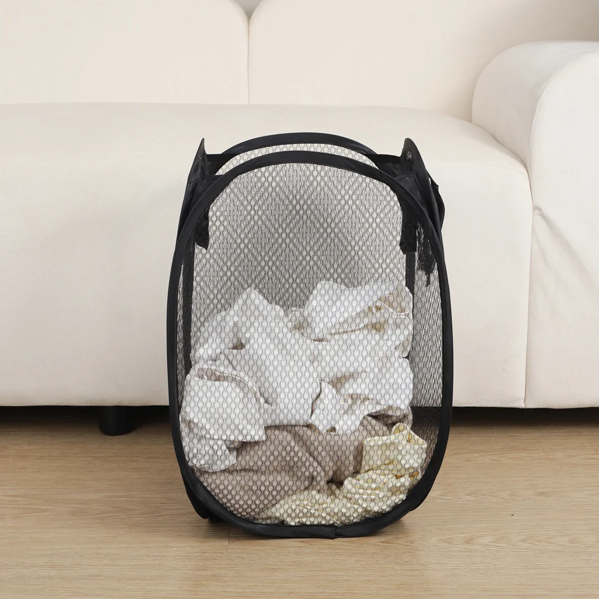 Children's Toy Storage Foldable Portable Net Grid Laundry Basket for Dirty Clothes Home Storage laundry basket