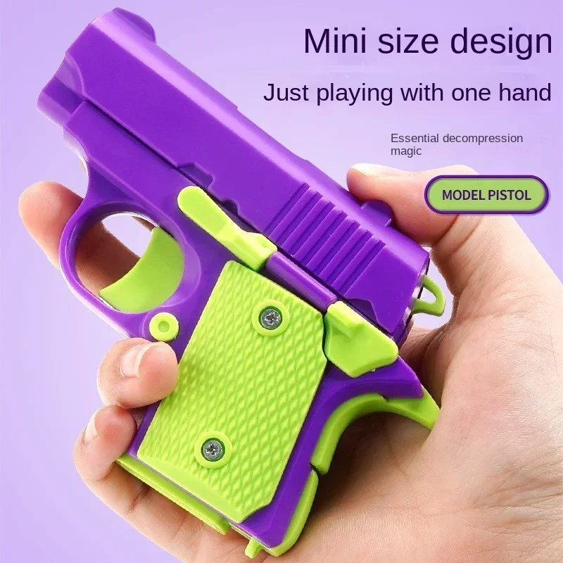 3D Mini 1911 Gravity Printing Children'S Toy Guns Model Fidget Toy for Kids Adults Stress Relief Toy Children Decompression Gift