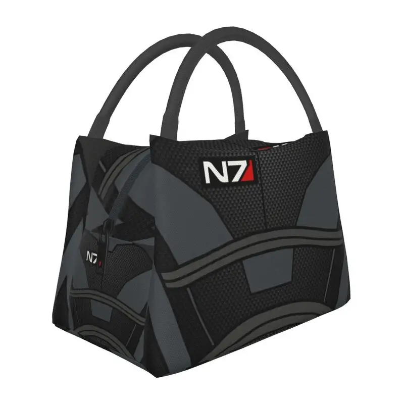 

Mass Effect N7 Armor Resuable Lunch Box Military Video Game Thermal Cooler Food Insulated Lunch Bag Travel Work Pinic Container