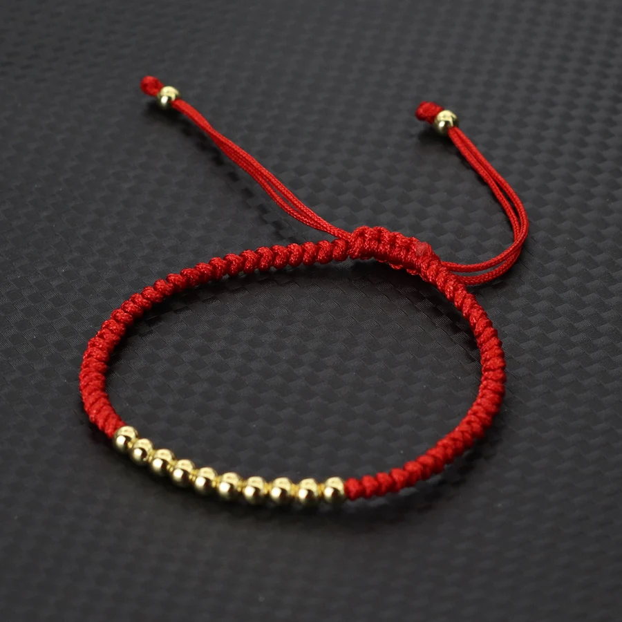 Red Thread Adjustable Macrame Bracelet for Men and Women
