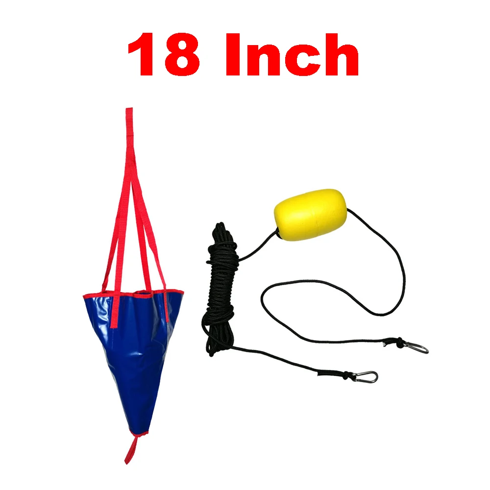 Portable PVC Sea Anchor with 30ft Retrieving Line for Kayaks, Canoes, Boats, and Yachts