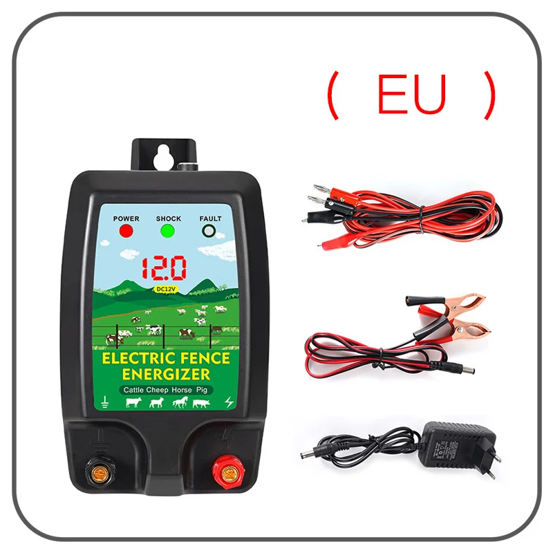 Électrificateur Clôture Électrique 5KM 12V Avec Affichage LED - Pour Animaux Et Fermes