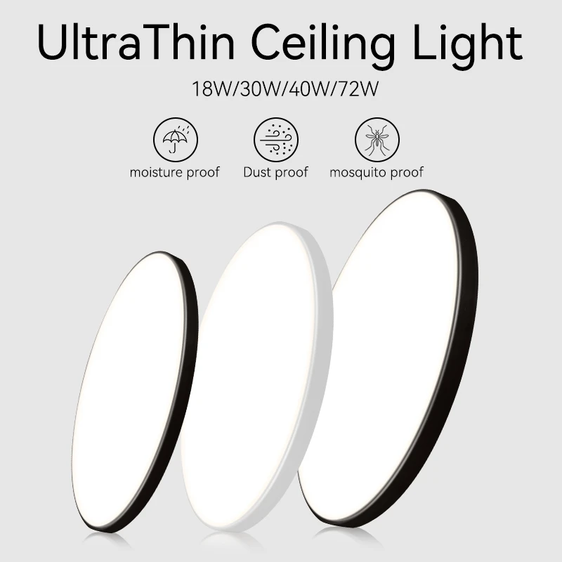 Led Ceiling Lights Ultra Thin LED Ceiling Lamps Modern Panel Light 30W 50W 72W Living Room Bedroom Kitchen Surface Mount Fixture recessed ceiling lights