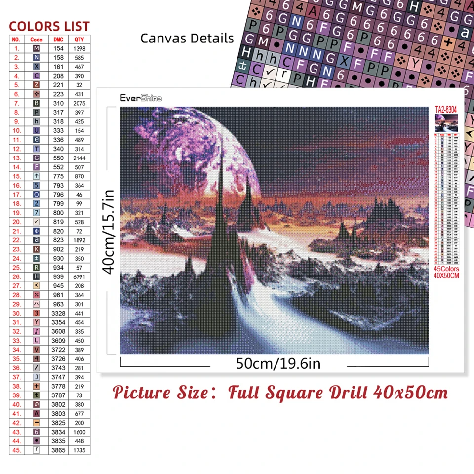 EverShine Full Square Diamond Painting Space 5D DIY Mosaic Diamond Embroidery Landscape Universe Cross Stitch Kit Home Decor diamond painting,diamond painting accessories
