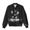 CAVVING 3D Printed  Queen Rock Band  Zipper Bomber Jackets Men Overcoat Mens Coat Zip Up Jackets for Women/Men 1