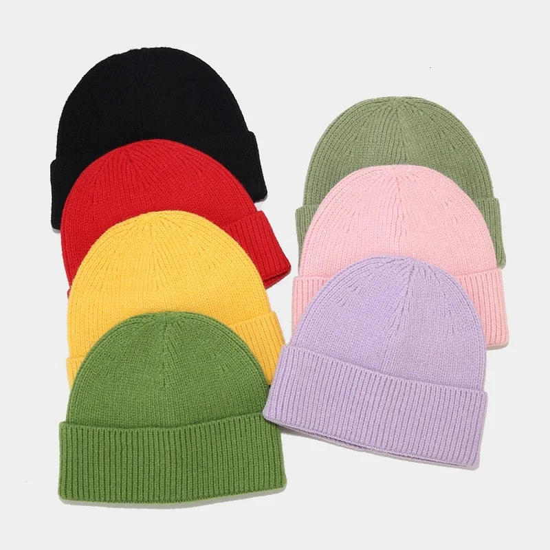 Neue Unisex-Herbst-Winter-warme Beanie-Mütze, einfarbig, gestrickt, gehäkelt, Mütze, Mütze, geeignet für den täglichen Gebrauch, Outdoor – Detail 4