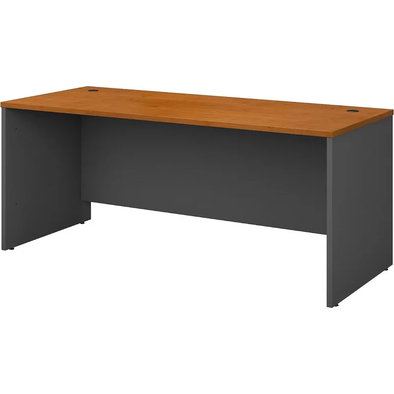 

Bush Business Furniture Series C 72W Office Desk in Natural Cherry, Large Computer Table for Home and Professional Workplace