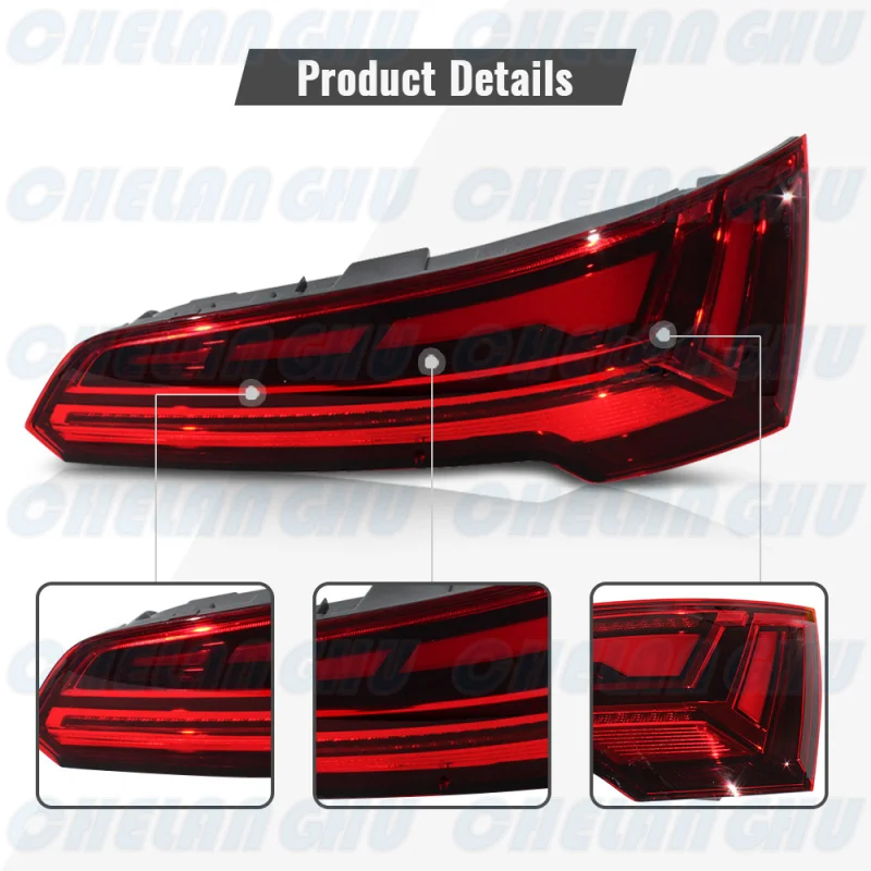 For Audi Q5 2018-2023 Rear Bumper Lower Tail Light Stop Lamp W/5 Bulb Right Side