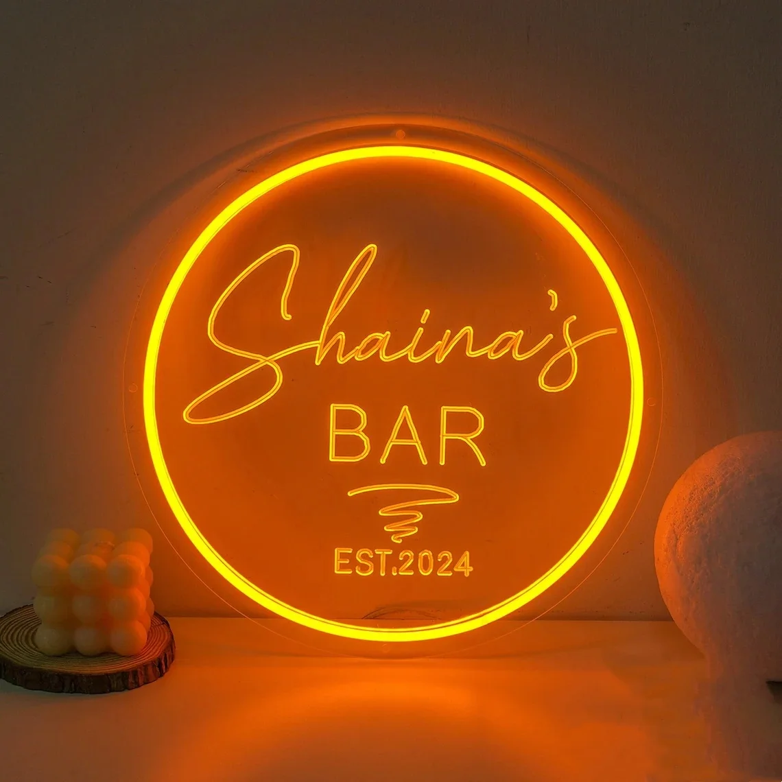 Carved Bar Neon Sign Cocktail Home Bar Party Decor Beer Sign beer Decor