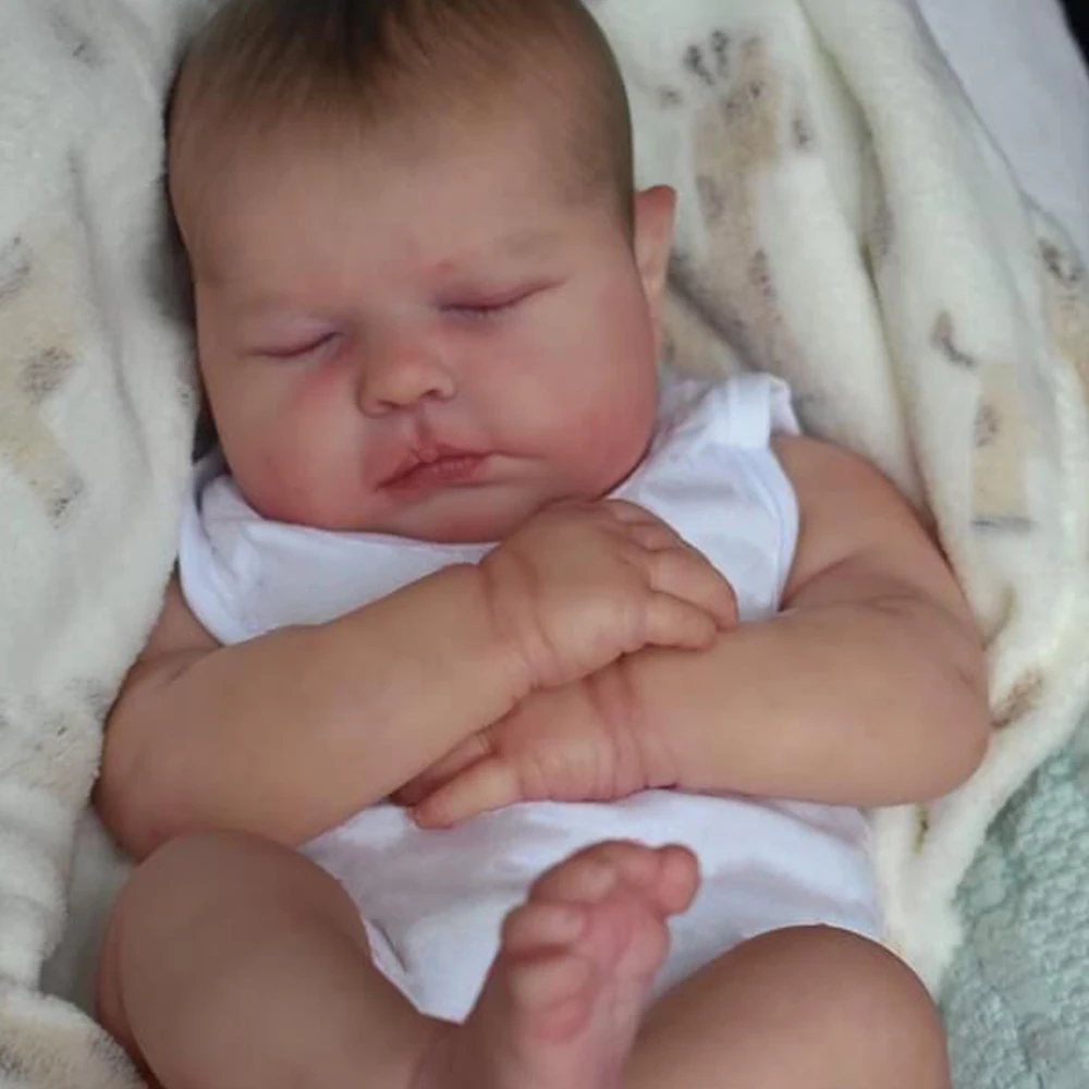 

49CM 3D Painted Reborn Doll Tessa Finished Baby Advanced Painting Hair High Quality Bebe Reborn Doll For Girls Gift