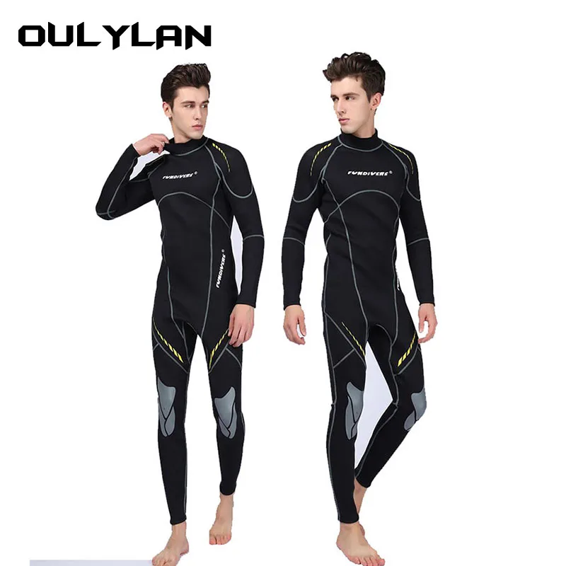 

Oulylan Neoprene Wetsuit 3mm Men Scuba Diving Suit Thermal Winter Warm Wetsuits Full Suit Swimming Surfing Kayaking Equipment