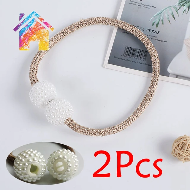 1 Piece of New Pearl Buckle Curtain Clip Curtain Frame Lace Buckle Clip Hanging Ball Buckle Lace Curtain Accessories Home Decora 2 Pcs Champagne