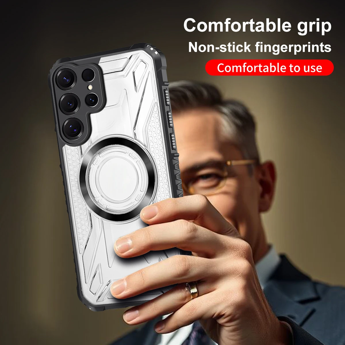 Magnetic Shockproof Anti-Slip Clear Case with MagSafe and All-Round Camera Protection
