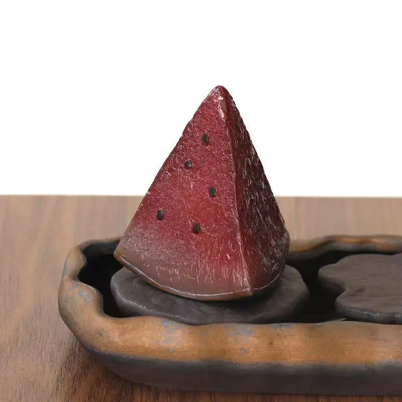 Color-changing watermelon creative tea pet temperature-changing resin fruit ornament boutique tea table tea set tea tray